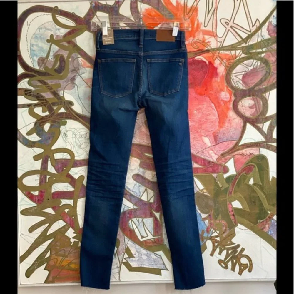 NWT Madewell 9 high rise Rise Skinny Raw hem